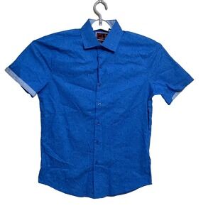 Consequence Paisley‎ slim fit Button Down blue men's Shirt S